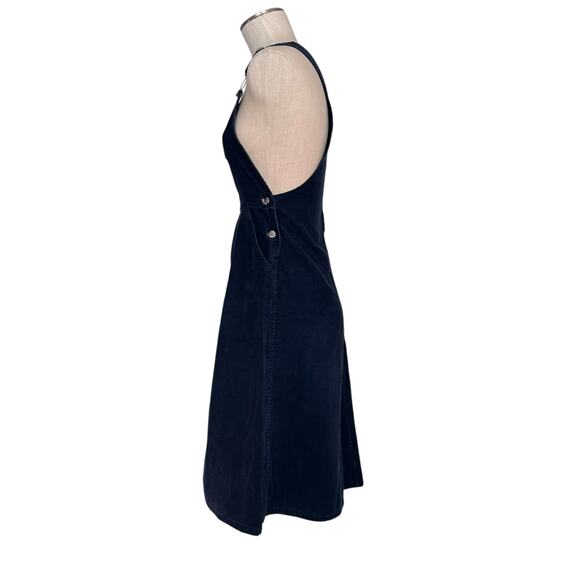 Vintage Madewell Blue Corduroy Overall Dress Womens Sz XS 80s Skater Cottage - Picture 15 of 16